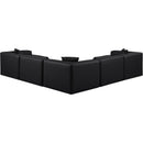 Meridian Cube Black Vegan Leather Modular Sectional IMAGE 3