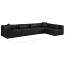  Manufacturer Color_Black -- Meridian Cube Leather Look 5 pc Sectional IMAGE 10