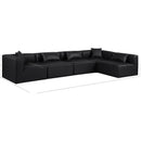 Meridian Cube Black Vegan Leather Modular Sectional IMAGE 10