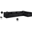  Manufacturer Color_Black -- Meridian Cube Leather Look 5 pc Sectional IMAGE 11