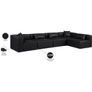 Meridian Cube Black Vegan Leather Modular Sectional IMAGE 11