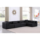  Manufacturer Color_Black -- Meridian Cube Leather Look 5 pc Sectional IMAGE 2
