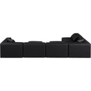Meridian Cube Black Vegan Leather Modular Sectional IMAGE 3