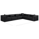Meridian Cube Black Vegan Leather Modular Sectional IMAGE 10