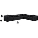  Manufacturer Color_Black -- Meridian Cube Leather Look 6 pc Sectional IMAGE 11