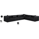 Meridian Cube Black Vegan Leather Modular Sectional IMAGE 11