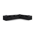  Manufacturer Color_Black -- Meridian Cube Leather Look 6 pc Sectional IMAGE 1