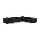  Manufacturer Color_Black -- Meridian Cube Leather Look 6 pc Sectional IMAGE 1