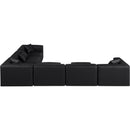  Manufacturer Color_Black -- Meridian Cube Leather Look 6 pc Sectional IMAGE 5