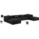  Manufacturer Color_Black -- Meridian Cube Leather Look 6 pc Sectional IMAGE 10