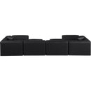  Manufacturer Color_Black -- Meridian Cube Leather Look 6 pc Sectional IMAGE 3