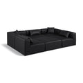  Manufacturer Color_Black -- Meridian Cube Leather Look 6 pc Sectional IMAGE 1
