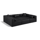  Manufacturer Color_Black -- Meridian Cube Leather Look 6 pc Sectional IMAGE 1
