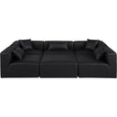  Manufacturer Color_Black -- Meridian Cube Leather Look 6 pc Sectional IMAGE 4