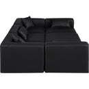  Manufacturer Color_Black -- Meridian Cube Leather Look 6 pc Sectional IMAGE 5