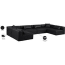  Manufacturer Color_Black -- Meridian Cube Leather Look 6 pc Sectional IMAGE 10