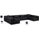 Meridian Cube Black Vegan Leather Modular Sectional IMAGE 10