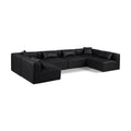  Manufacturer Color_Black -- Meridian Cube Leather Look 6 pc Sectional IMAGE 1