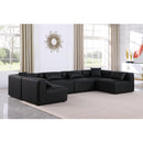  Manufacturer Color_Black -- Meridian Cube Leather Look 6 pc Sectional IMAGE 2
