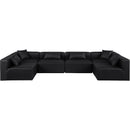  Manufacturer Color_Black -- Meridian Cube Leather Look 6 pc Sectional IMAGE 4