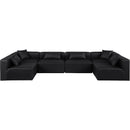 Meridian Cube Black Vegan Leather Modular Sectional IMAGE 4