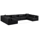 Meridian Cube Black Vegan Leather Modular Sectional IMAGE 9