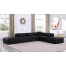  Manufacturer Color_Black -- Meridian Cube Leather Look 6 pc Sectional IMAGE 2