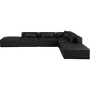  Manufacturer Color_Black -- Meridian Cube Leather Look 6 pc Sectional IMAGE 3