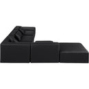  Manufacturer Color_Black -- Meridian Cube Leather Look 6 pc Sectional IMAGE 4