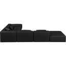  Manufacturer Color_Black -- Meridian Cube Leather Look 6 pc Sectional IMAGE 5