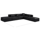  Manufacturer Color_Black -- Meridian Cube Leather Look 6 pc Sectional IMAGE 9