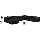  Manufacturer Color_Black -- Meridian Cube Leather Look 7 pc Sectional IMAGE 11
