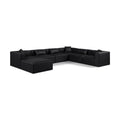  Manufacturer Color_Black -- Meridian Cube Leather Look 7 pc Sectional IMAGE 1