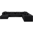  Manufacturer Color_Black -- Meridian Cube Leather Look 7 pc Sectional IMAGE 3