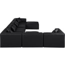  Manufacturer Color_Black -- Meridian Cube Leather Look 7 pc Sectional IMAGE 4