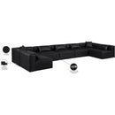Meridian Cube Black Vegan Leather Modular Sectional IMAGE 10
