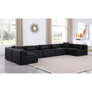  Manufacturer Color_Black -- Meridian Cube Leather Look 7 pc Sectional IMAGE 2