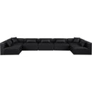  Manufacturer Color_Black -- Meridian Cube Leather Look 7 pc Sectional IMAGE 4