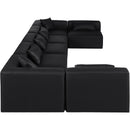  Manufacturer Color_Black -- Meridian Cube Leather Look 7 pc Sectional IMAGE 5