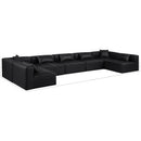  Manufacturer Color_Black -- Meridian Cube Leather Look 7 pc Sectional IMAGE 9