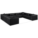 Meridian Cube Black Vegan Leather Modular Sectional IMAGE 10