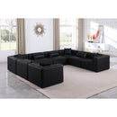  Manufacturer Color_Black -- Meridian Cube Leather Look 8 pc Sectional IMAGE 2