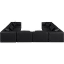  Manufacturer Color_Black -- Meridian Cube Leather Look 8 pc Sectional IMAGE 3