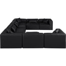  Manufacturer Color_Black -- Meridian Cube Leather Look 8 pc Sectional IMAGE 5