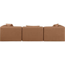 Meridian Cube Brown Vegan Leather Modular Sofa IMAGE 3