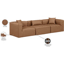 Meridian Cube Brown Vegan Leather Modular Sofa IMAGE 9