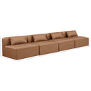 Meridian Cube Brown Vegan Leather Modular Sofa IMAGE 7
