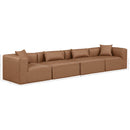 Meridian Cube Brown Vegan Leather Modular Sofa IMAGE 8