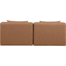 Meridian Cube Brown Vegan Leather Modular Sofa IMAGE 3