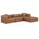  Manufacturer Color_Brown -- Cube 108" Brown Vegan Leather Upholstered 4 pc Modular Sectional IMAGE 8